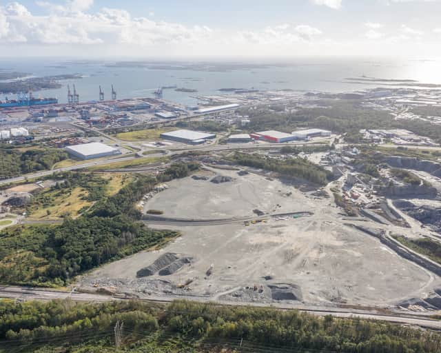 Winter view over the area.